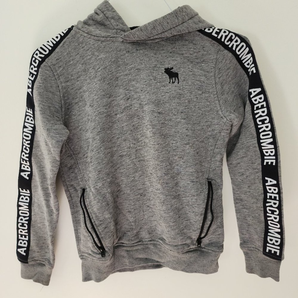 Abercrombie Fitch Sweater Kids Gray Full Zip Up Hoodie Sweatshirt 9/10 yr